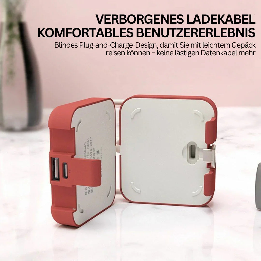 Fällbar Powerbank – Bärbar nödladdare för unterwegs Carvallo