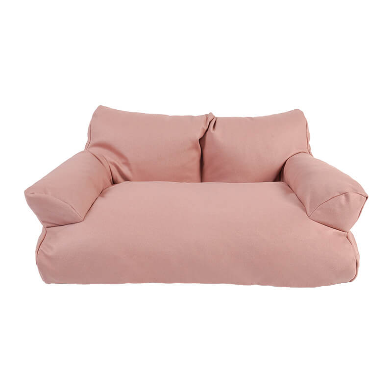 Faux läder anti-rep cozy hundsoffa säng med komfort Carvallo