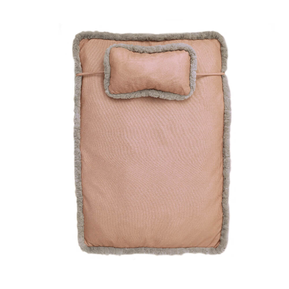 Lyxig Retro Konstläder Djup Sömn Hundsäng med Kudde Carvallo