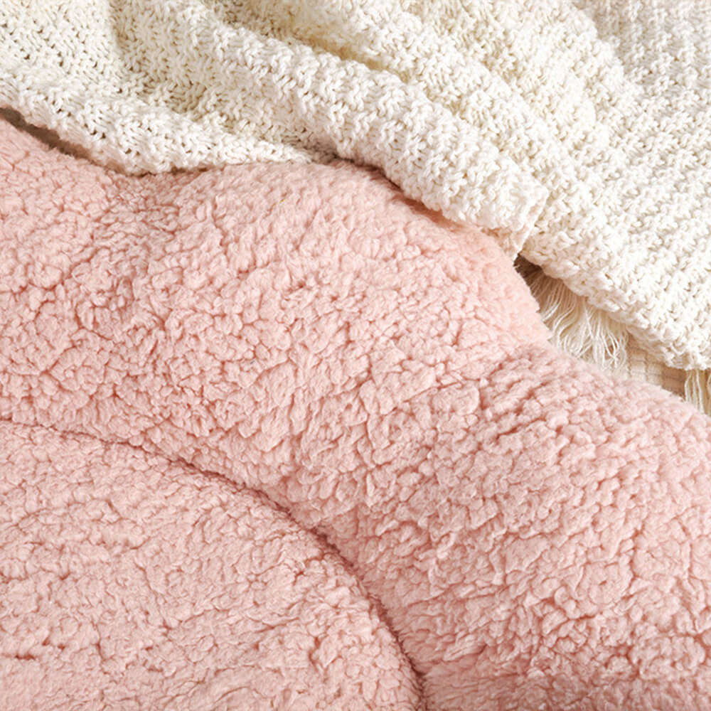 Fårformad Plush Pet Bed Mysig Lekfull Ultra-Mjuk Bomull Sammet Carvallo