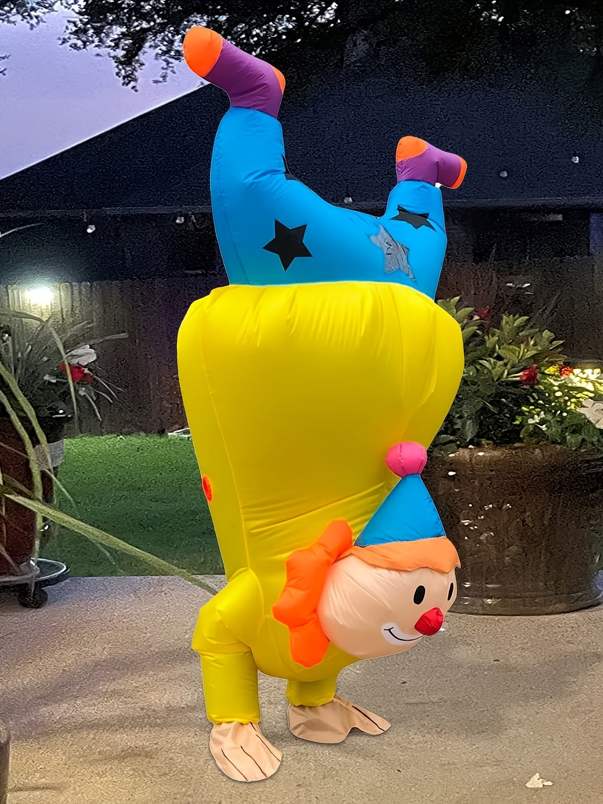 Uppblåsbar clownkostym för vuxna - Rolig Halloween- och festoutfit MILA Sverige