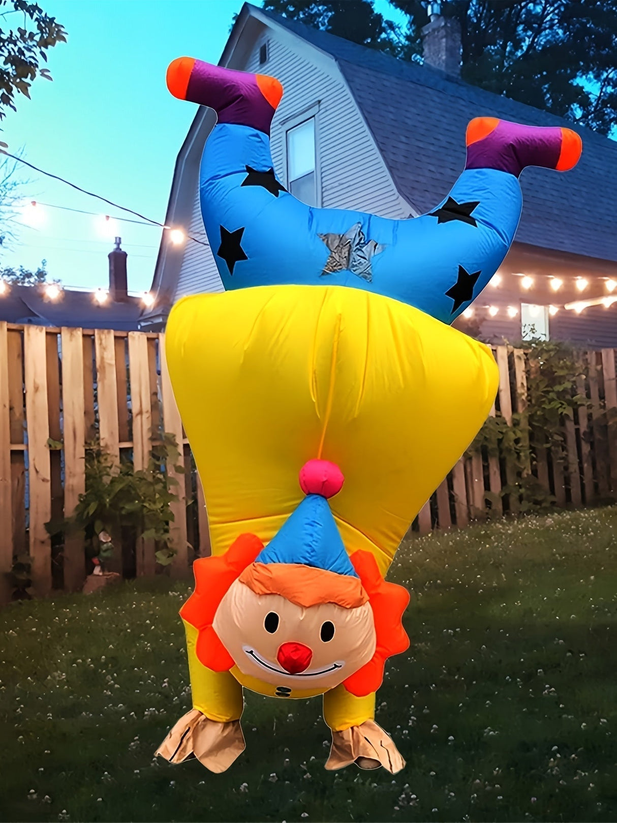 Uppblåsbar clownkostym för vuxna - Rolig Halloween- och festoutfit MILA Sverige