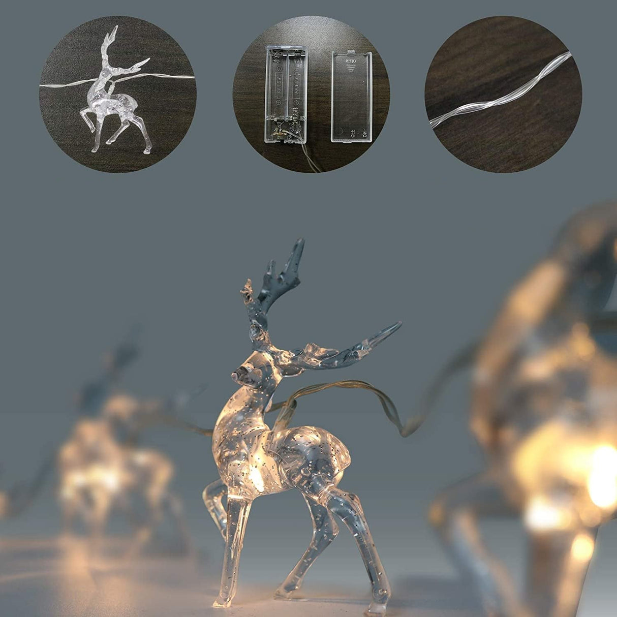 ReindeerGlow - 1,5M LED julren hängande ljus till festligt jubel Carvallo