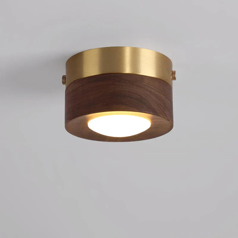 WoodAura - Valnöts Taklampa med LED Spotlight Carvallo