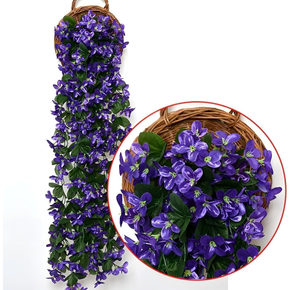 GardenBlossom Decor - Konstgjord blomma hängande korg för dekoration Carvallo