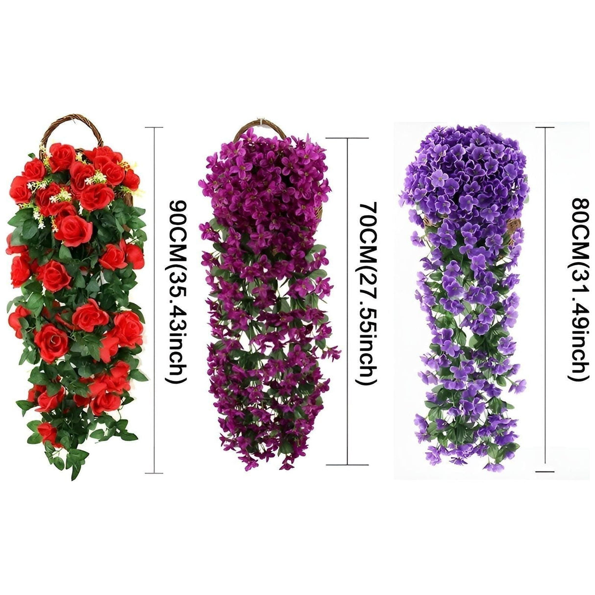 GardenBlossom Decor - Konstgjord blomma hängande korg för dekoration Carvallo