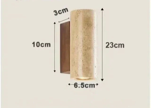 StoneGlow - Modern Vägglampa med Naturstensutseende för Vardagsrum och Sovrum Carvallo