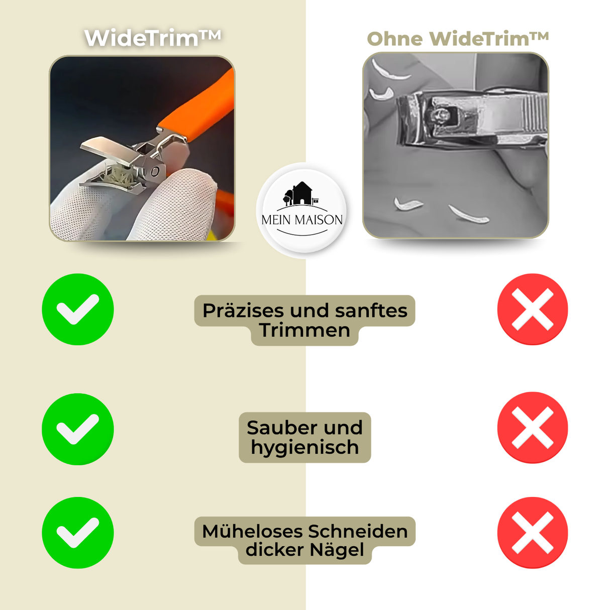 Carvallo WideTrim | Extra bred skäröppning | Antisprutdesign | Rostfritt stål Carvallo