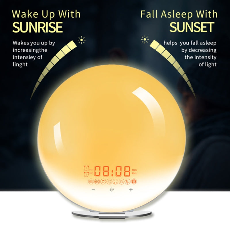 Wake-Up Light Alarm Clock med Soluppgångssimulering Carvallo