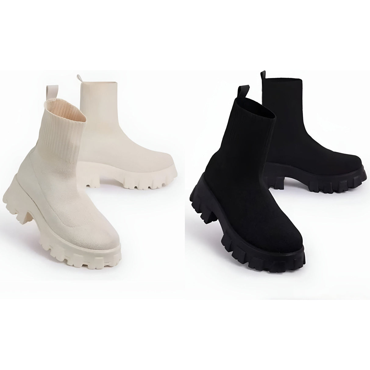 GlamFit Boots - Moderiktiga stövletter med stretchigt tyg Carvallo