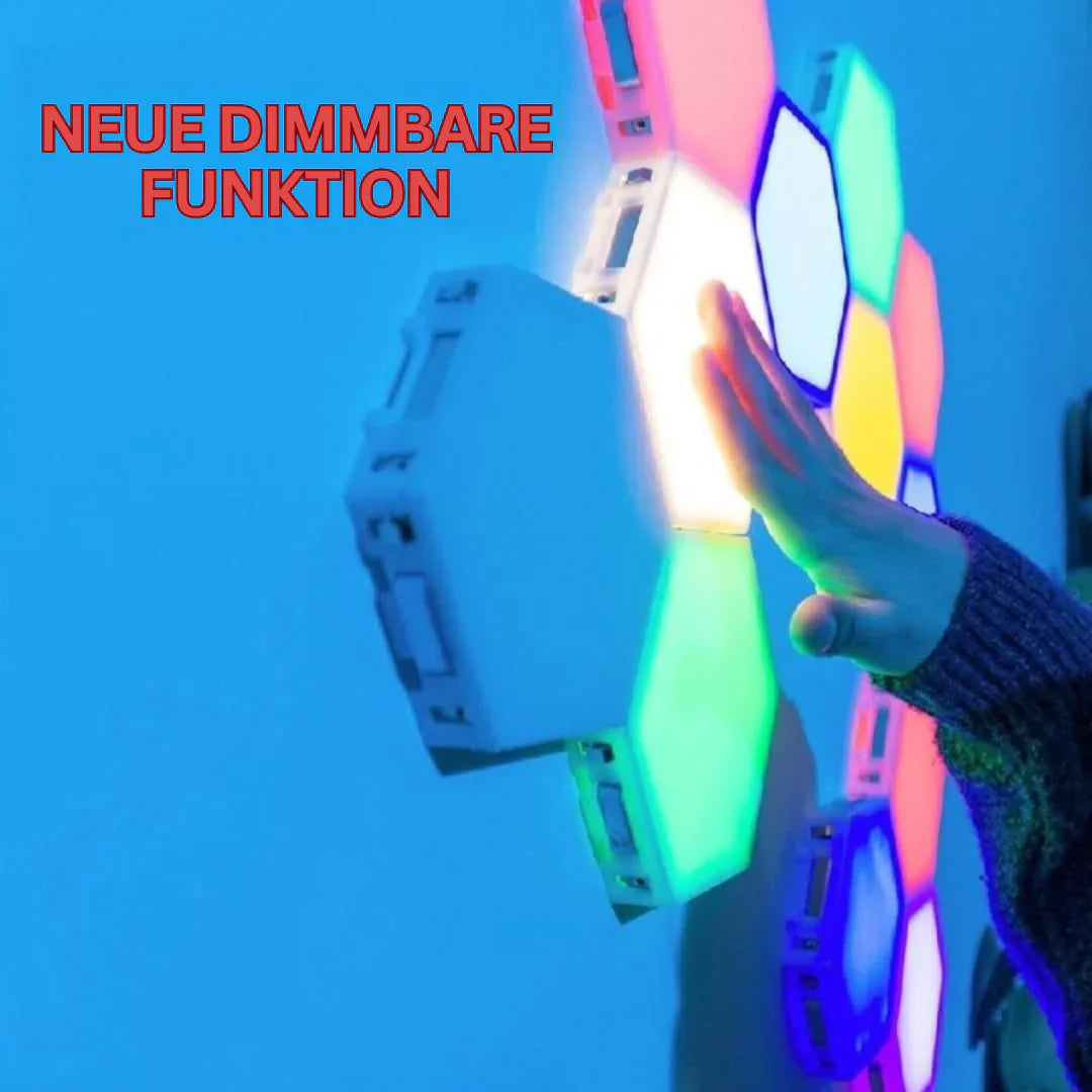 Interaktiva sexkantiga LED-paneler med RGB-färgkontroll och musiksynkronisering Carvallo