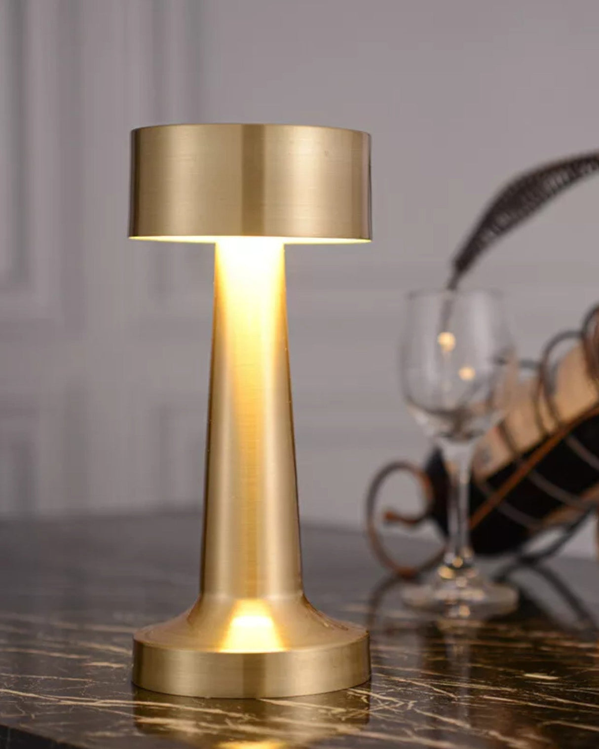 LED Bordslampa - Guld - Dimbara - Touchknapp - Modern Design Carvallo
