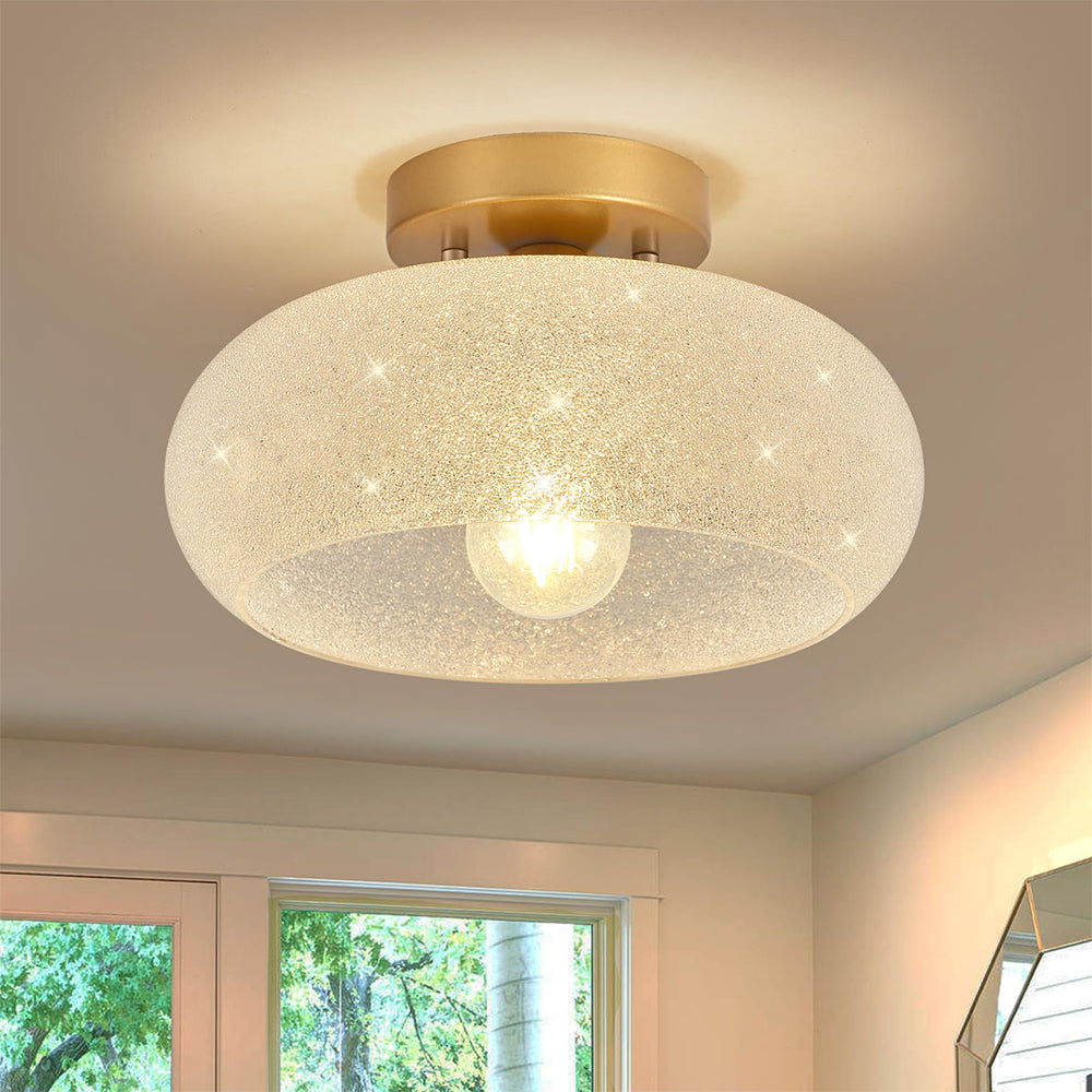 Taklampa Glas Modern Semi Flush Armatur Carvallo