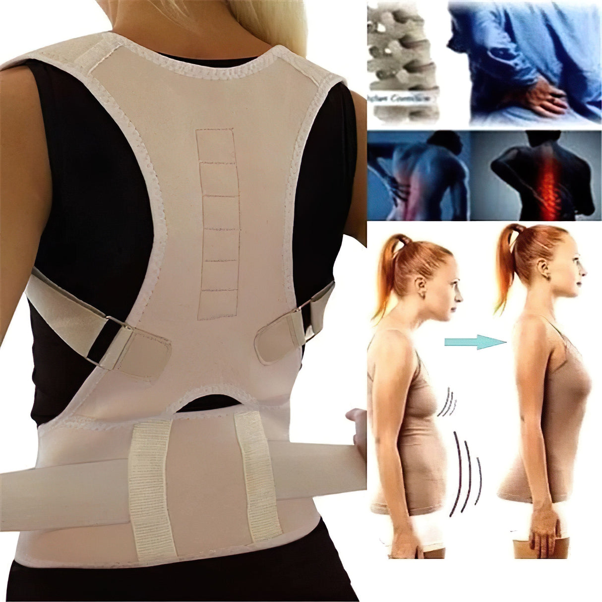 Posture Corrector Ryggstöd Selen Justerbar Carvallo