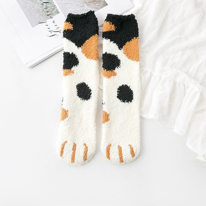 Kat Paw Sockor-Accessories-Hemnix-Svart punkt-En storlek 35-40-Hemnix