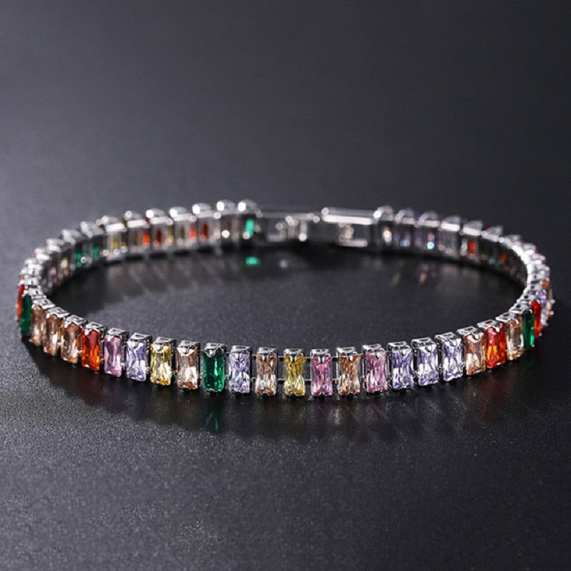 Armband med kubiska zirkoner-Jewelry for women-Hemnix-Flerfärgad-19cm-Hemnix