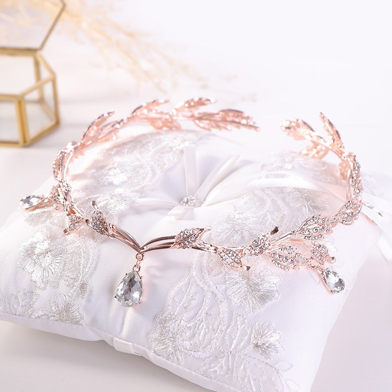 Kvinnors Lyxiga Kristallkrona-Accessories-Bellasverige-Rose Gold-Hemnix