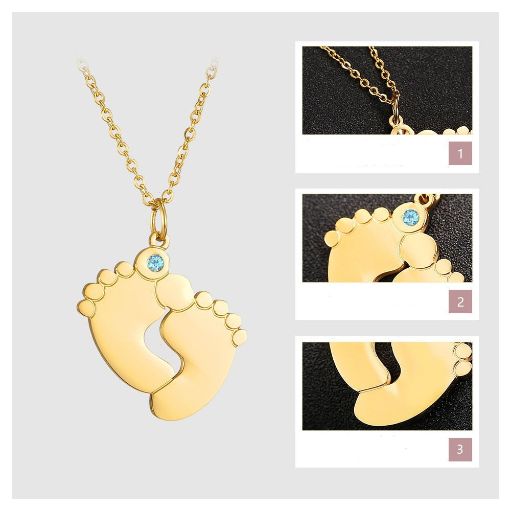 Custom Baby Feet halsband-Jewelry-Hemnix-Hemnix