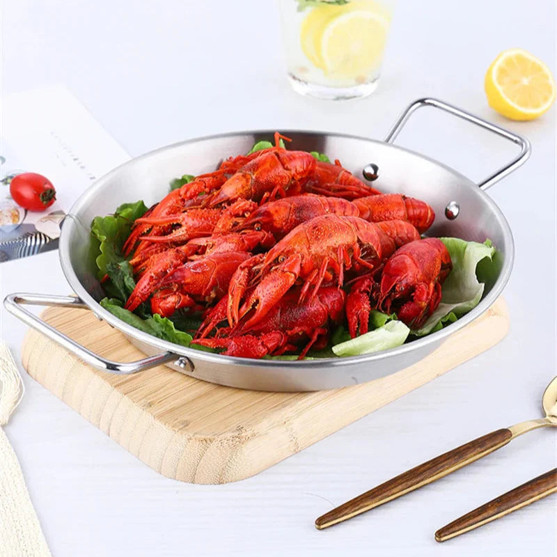 Royallure Rostfritt Stålkokkärl och Stekpanna med Dubbel Handtag Kökstallrik Carvallo