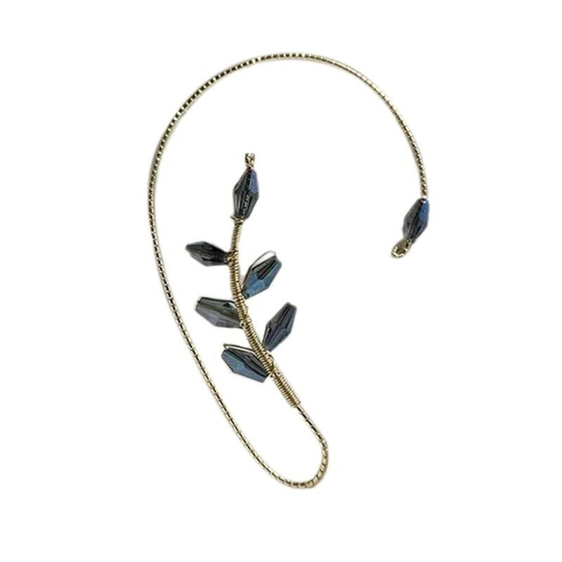 Flower Art klipp örhängen-Jewelry for women-Hemnix-Blå-Hemnix