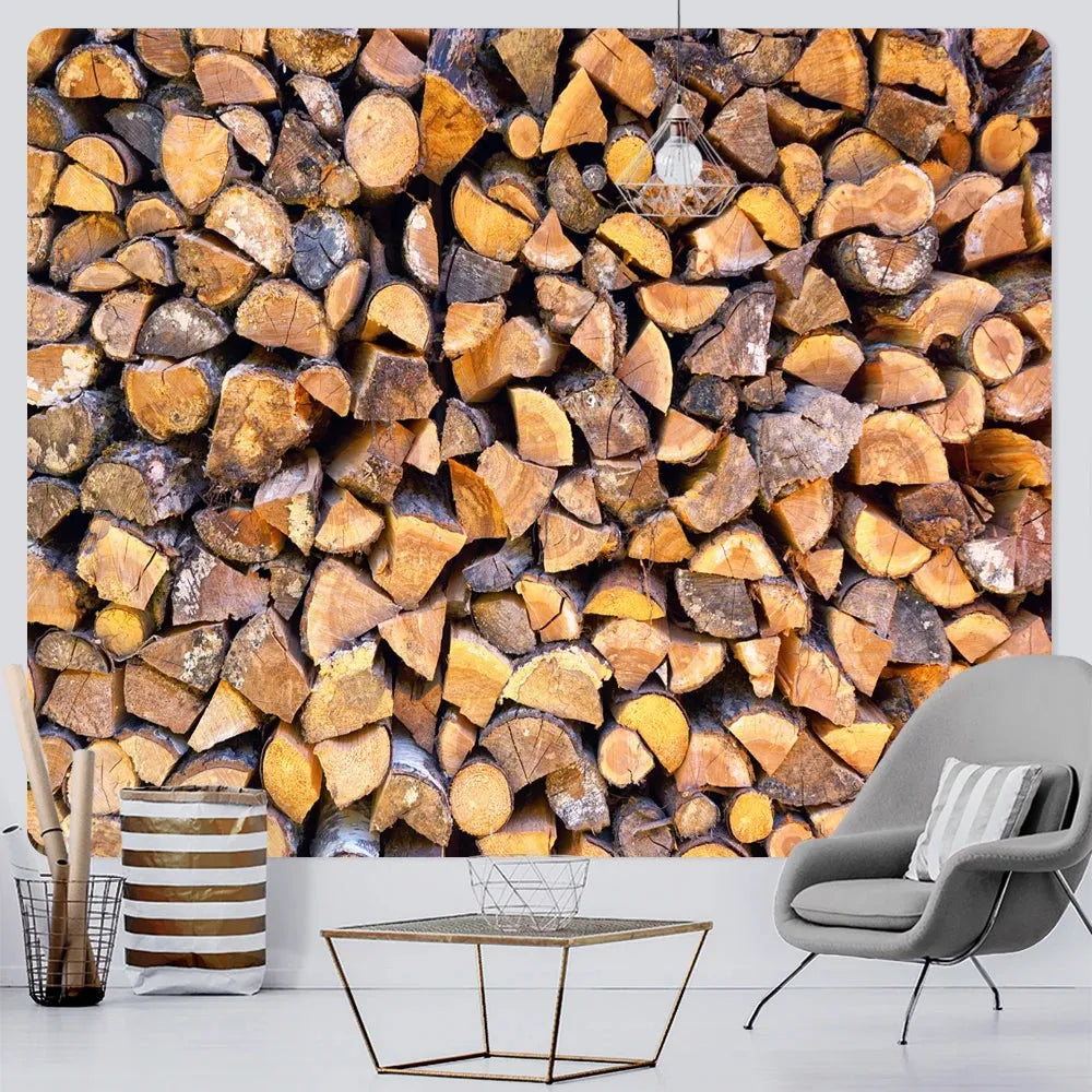 RusticWoodland Väggtapestry - Trädekoration Väggtapestry Carvallo