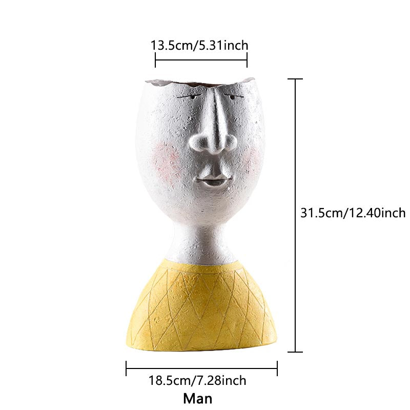 PlantMuse – Hantverksgjord serieteknikskulpturkruka med lekfullt uttryck Carvallo