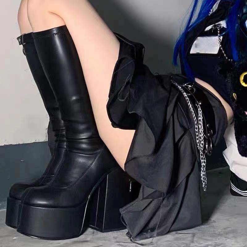 Punk Plattformsstövlar-Shoes for Women-Bellasverige-Hemnix
