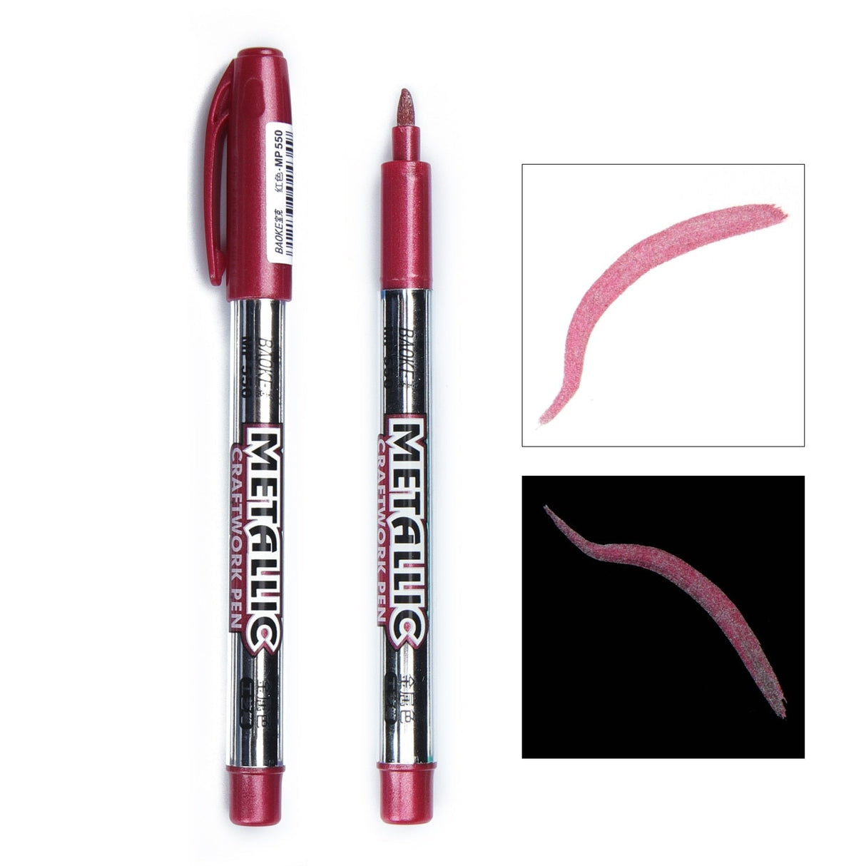 Metallic Marker pennor-DIY-Hemnix-2 st. Röd-Hemnix