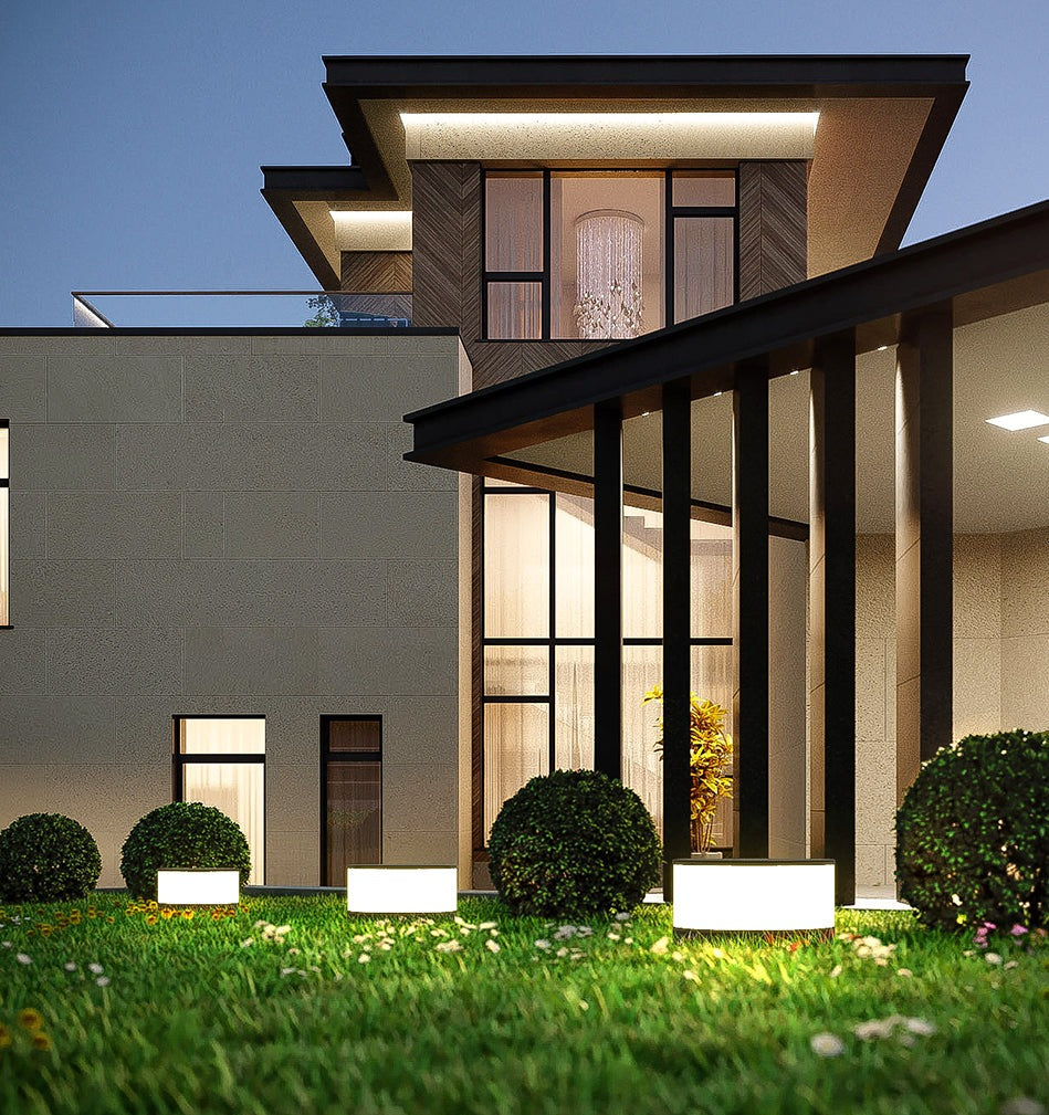 Carvallo-vägglampa LumaSteel | Med skymningssensor | Rostfritt stål & Aluminium | IP65 Väderbeständig | LED Varmvit Carvallo