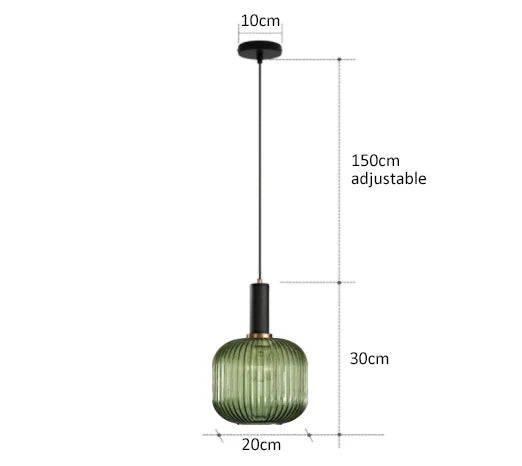 Färgglad Retro Glas Pendellampa – Kreativ LED Hängande Lampa för Vardagsrum och Sovrum Carvallo