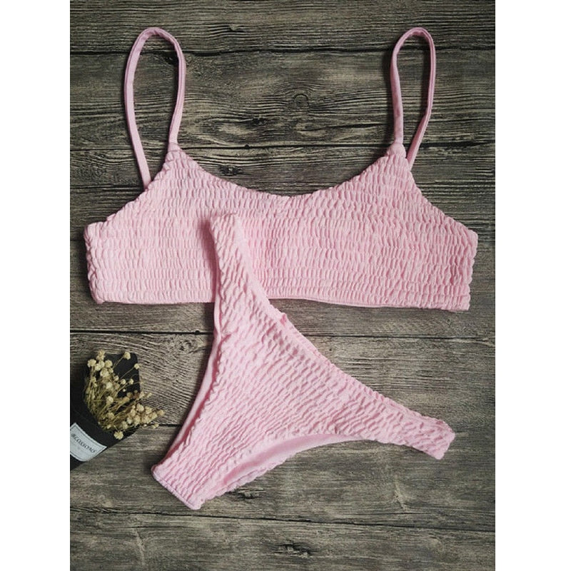 Plisserat bikiniset-Clothes for women-Bellasverige-Rosa-S-Hemnix