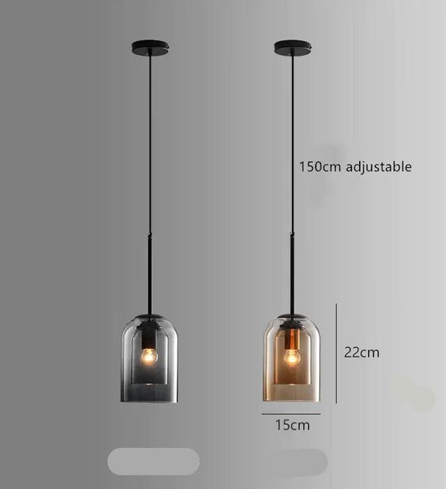 NordicGlow – Nordisk Dubbelglas Pendellampor för Modern Stil Carvallo