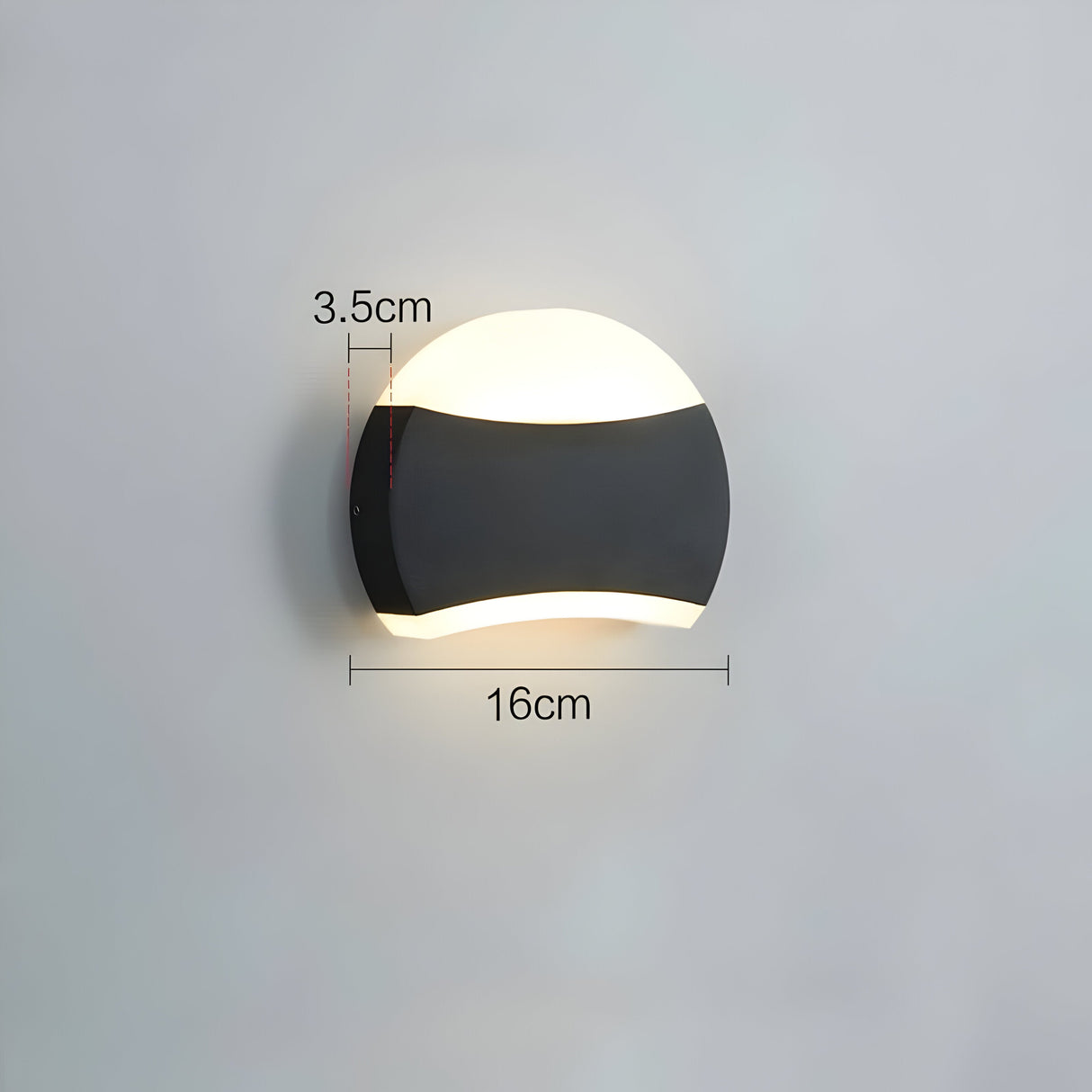 Carvallo LED Utomhusvägglampa | Vattentät IP65 | Modern Up-&-Down-Ljus | Svart | Väggmontering Carvallo