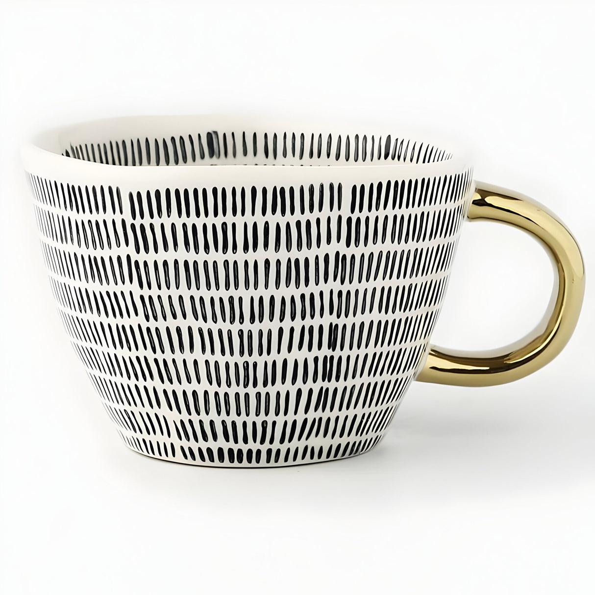 Keramikkopp med geometrisk design – Stilfull og moderne | Ideell for kaffe eller te Carvallo