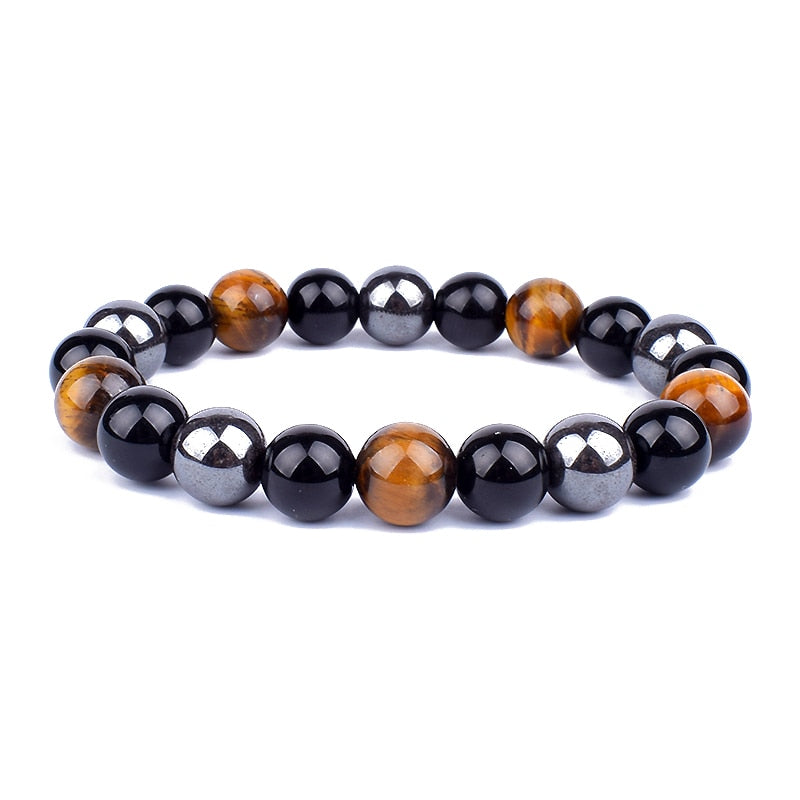 Trippel skydd armband-Jewelry for men-Hemnix-Silver Svart Brun-Hemnix