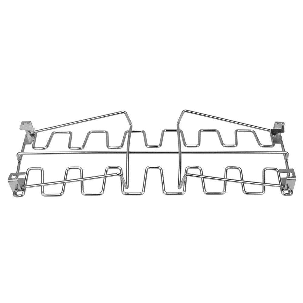 Carvallo BBQ-Montering | Rostfritt stål kycklingbenställ inkl. Grilltermometer | Non-stick & Utomhusvänlig Carvallo
