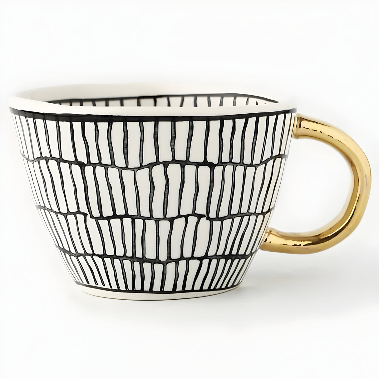 Keramikkopp med geometrisk design – Stilfull og moderne | Ideell for kaffe eller te Carvallo