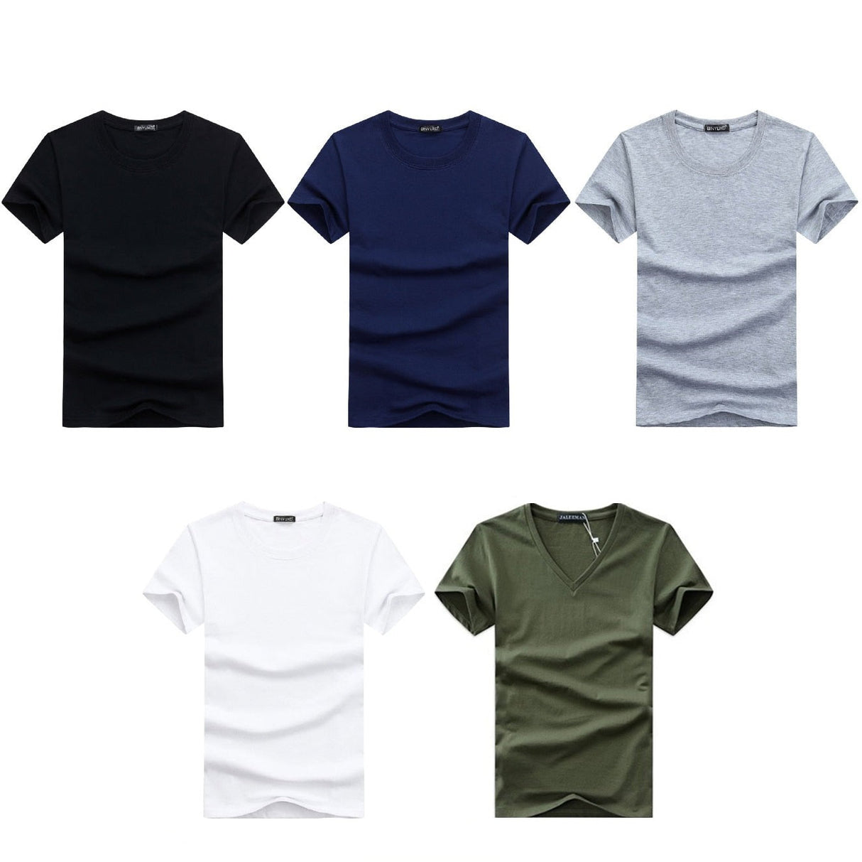 Men's Slim Fit V-Neck T-shirt-Clothes for Men-Hemnix-Hemnix