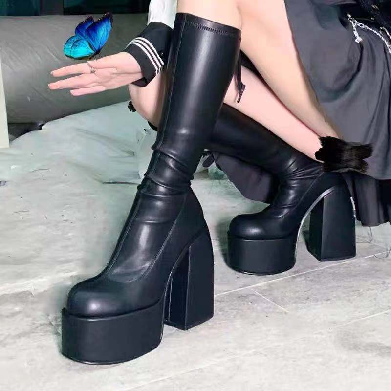 Punk Plattformsstövlar-Shoes for Women-Bellasverige-Hemnix