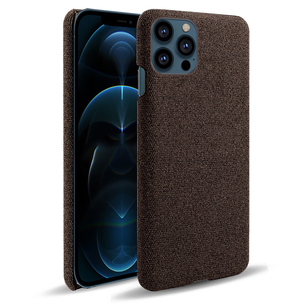 iPhone tygfodral-Phone Accessories-Hemnix-Brun-För iPhone X/XS-Hemnix