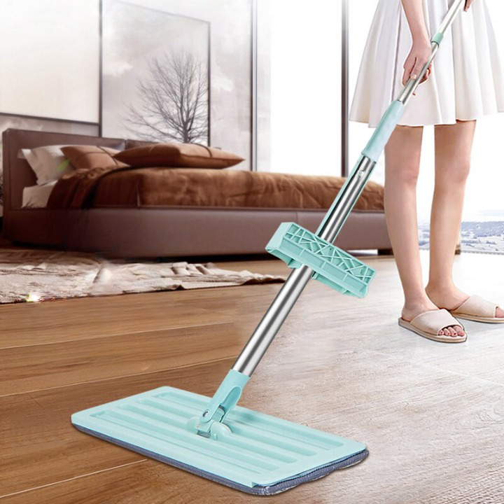 Carvallo FlexiWisch EasyMop | Med vinklad urvridningsfunktion | 2 tvättbara pads | Lätt & kompakt | Används utan hink Carvallo