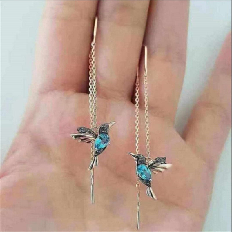 Kolibri dropp örhängen-Jewelry for women-Hemnix-Blå-Hemnix