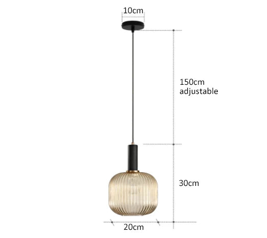Färgglad Retro Glas Pendellampa – Kreativ LED Hängande Lampa för Vardagsrum och Sovrum Carvallo