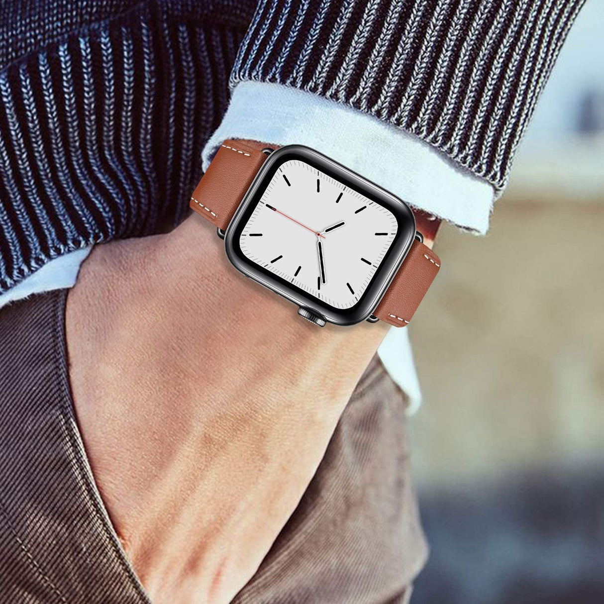APPLE WATCH SYNTETISKT LÄDERREM-Watches for Women-Hemnix-Hemnix