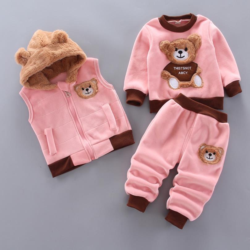 Baby vinterutrustningar för barn-Kids-Hemnix-Björn - Rosa Ljus-9M-12M-Hemnix