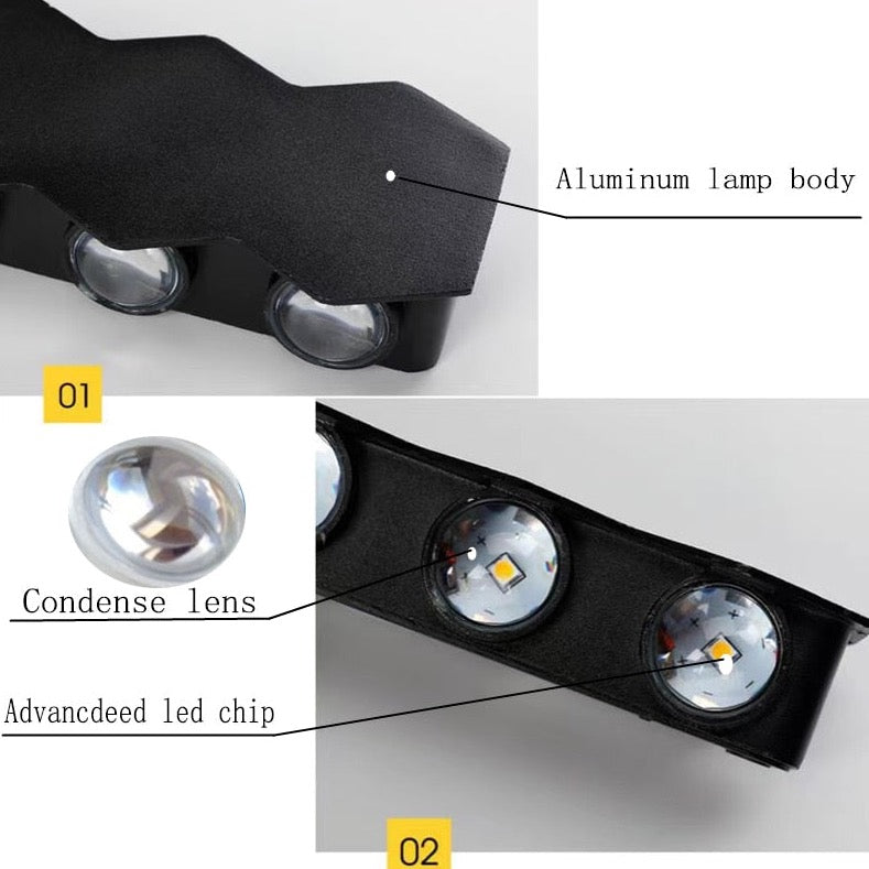 Zion - Hex Formad Upp/Ned Utomhus Vägglampa Svart Vit Carvallo