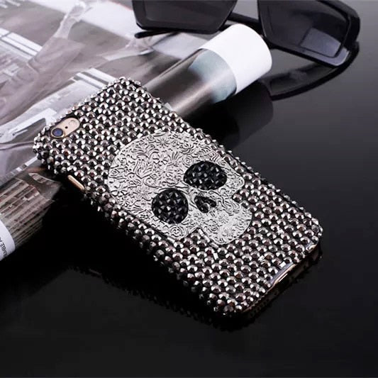 Skalle Ansikte Diamantfodral-Phone Accessories-Hemnix-För S10-Metallgrå-Hemnix