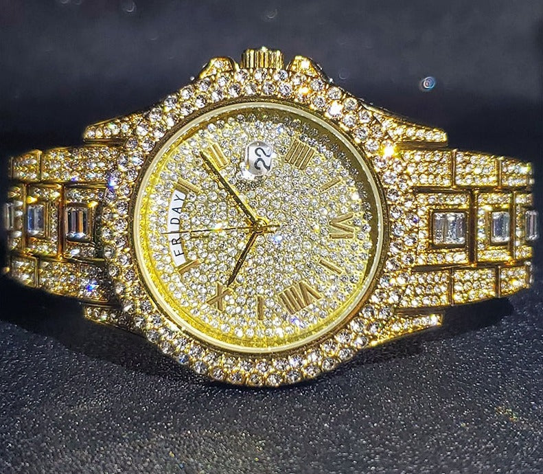 Diamond Män klocka-Watches for men-Hemnix-Guld-Hemnix