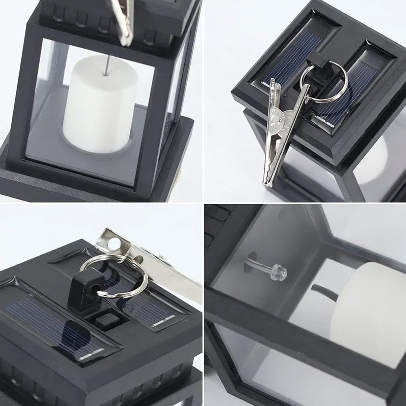 Solarlykta med LED-ljus – Hänglampa för trädgård och terrass, dekorerande ljus för utomhusområden Carvallo