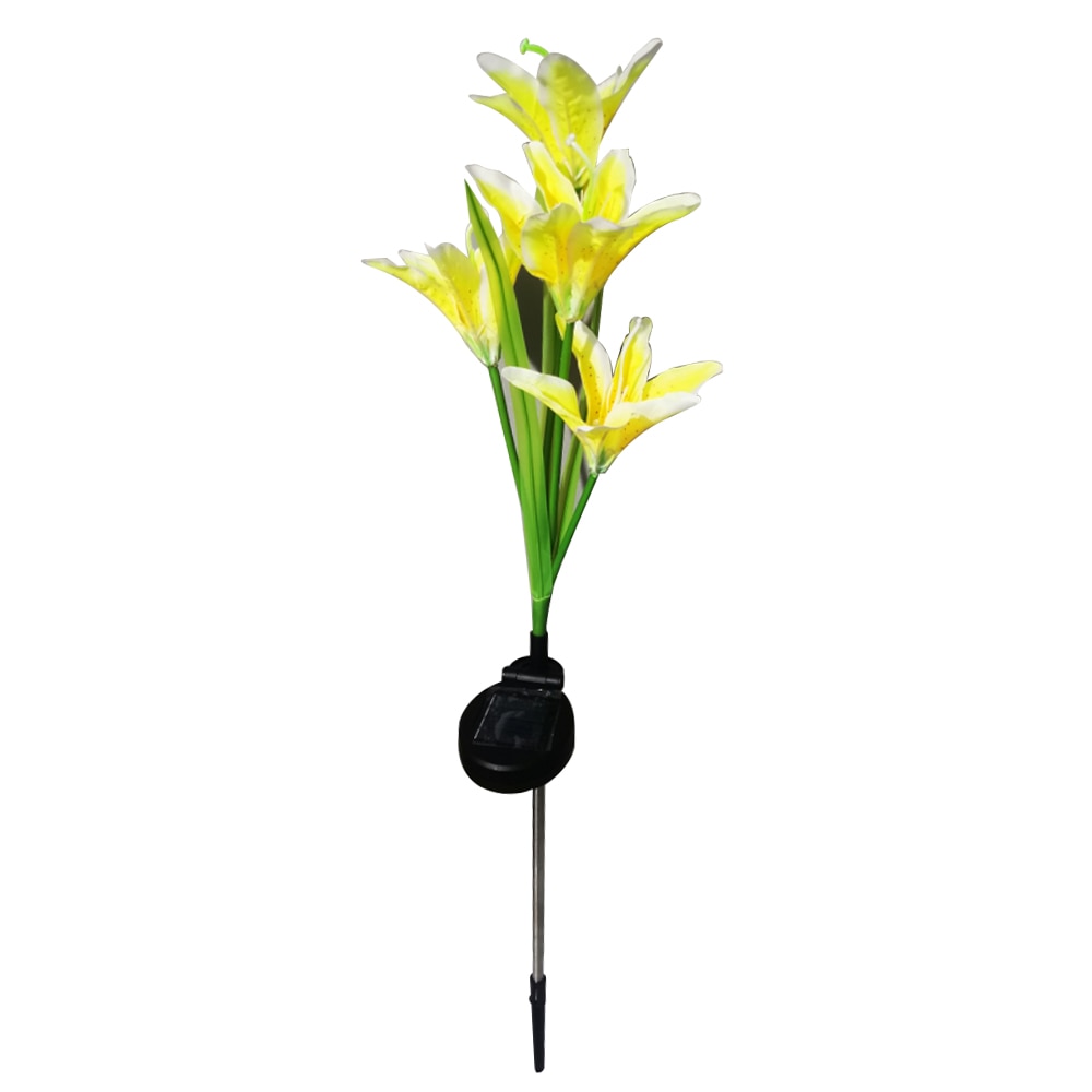 Lily Solar Garden Stake Lights-Lights-Hemnix-Gul lilja-Hemnix